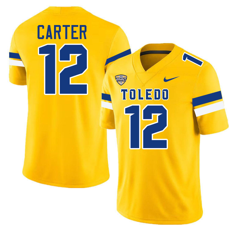 Esean Carter Toledo Jersey,Toledo Rockets College Football Jersey Youth College-Gold
